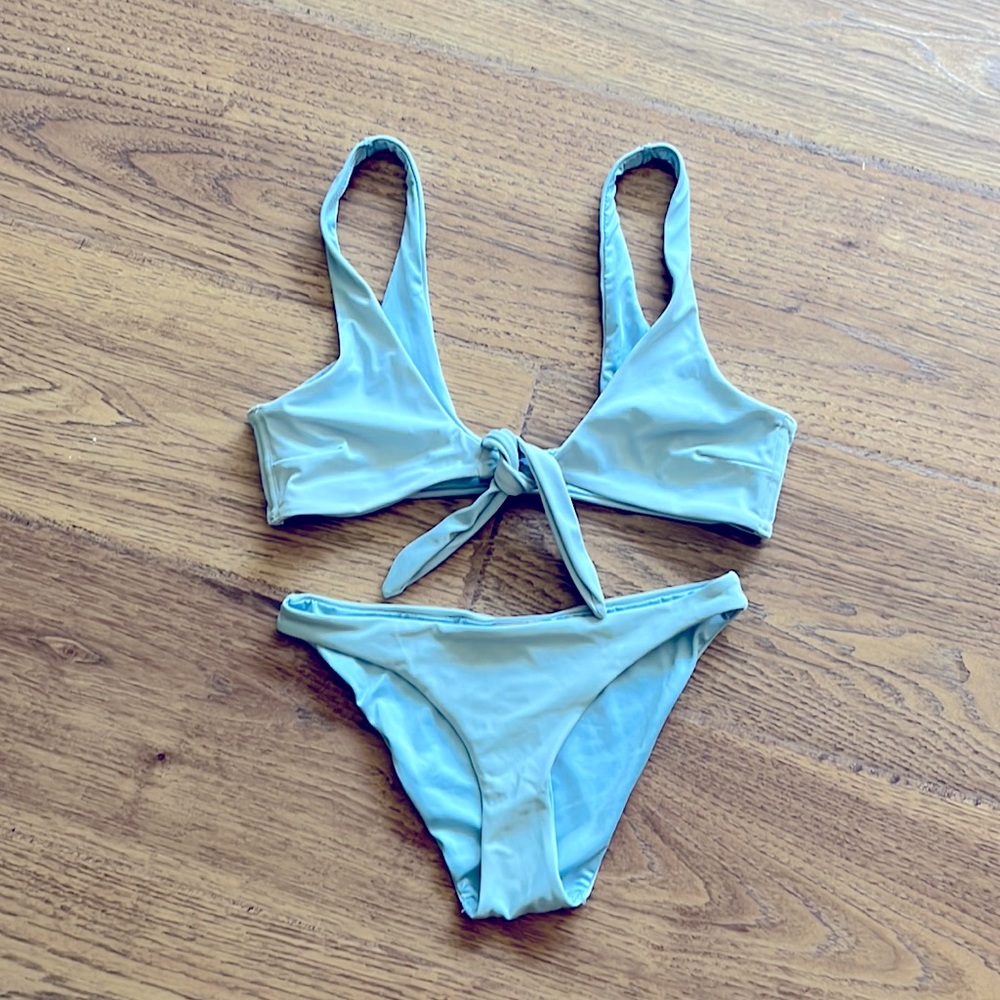 House of CB Light Blue Bikini Set